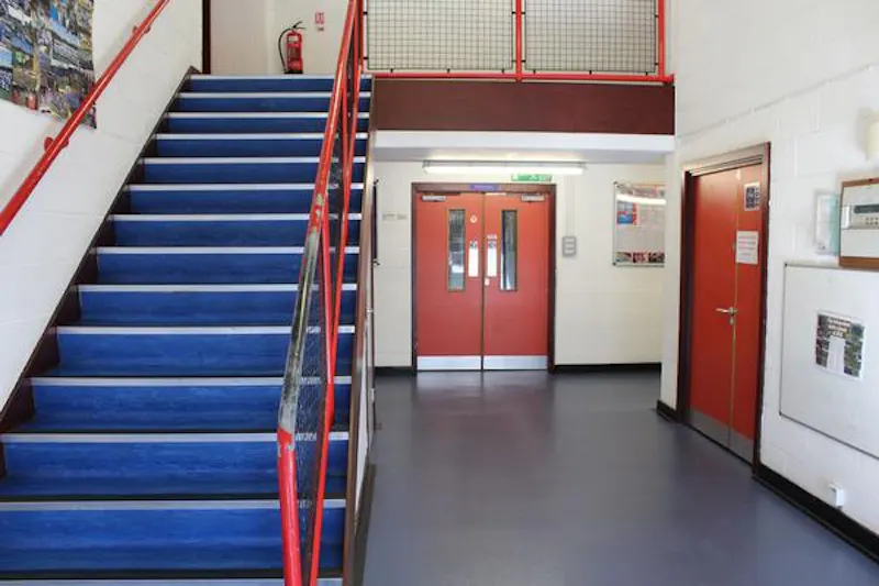 Staircase at Dulwich school sports club, J215 (photo 27)