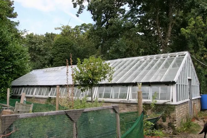 Greenhouse at St Neots Grand estate, A1422 (photo 40)