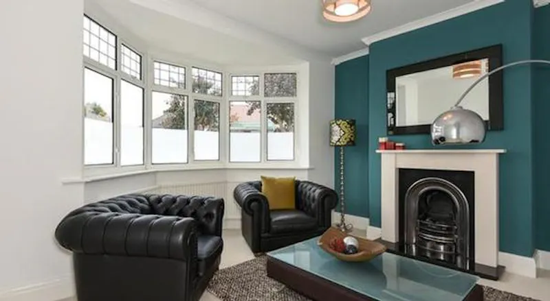 Fireplace at Open plan Wandsworth house, D2290 (photo 4)