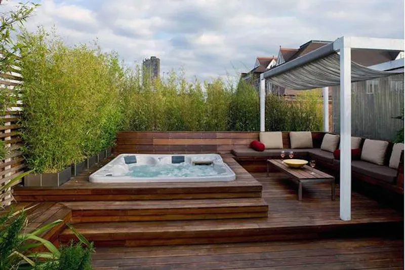 Jacuzzi at Clerkenwell rooftop jacuzzi flat, F1133 (photo 16)