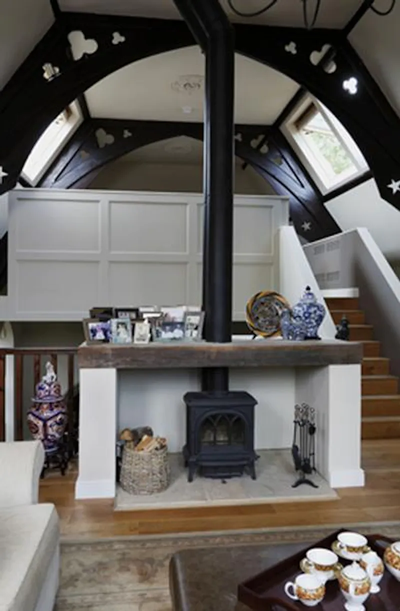 Fireplace at Converted chapel near Stroud, CH102 (photo 12)