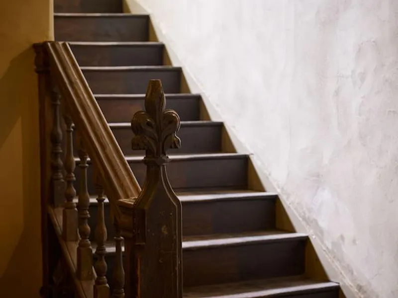 Staircase at Portishead medieval retreat, M304 (photo 20)