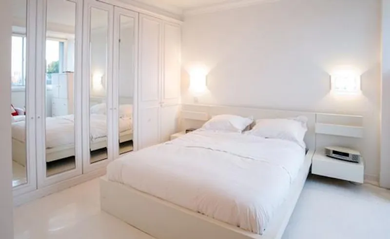 Bedroom at Battersea riverside apartment, F1140 (photo 5)