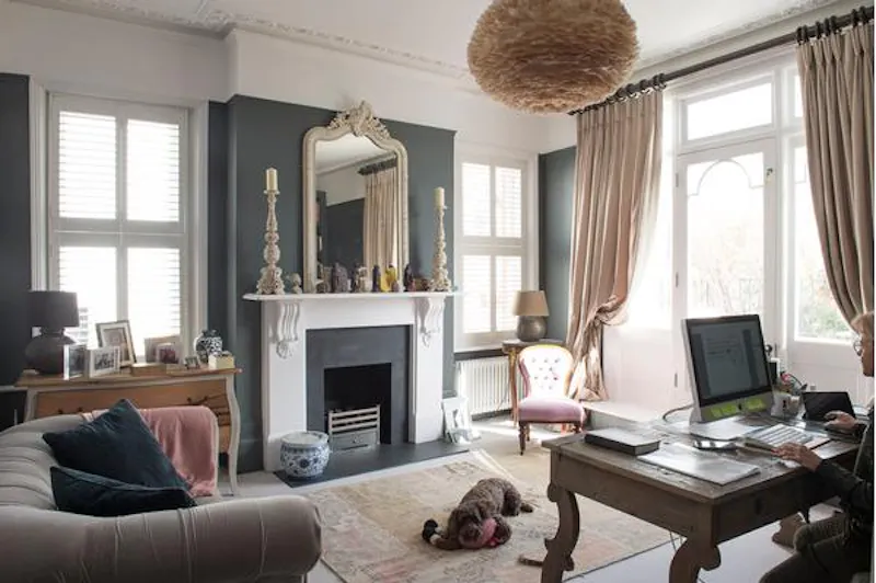 Fireplace at Contemporary Wimbledon home, B1772 (photo 8)