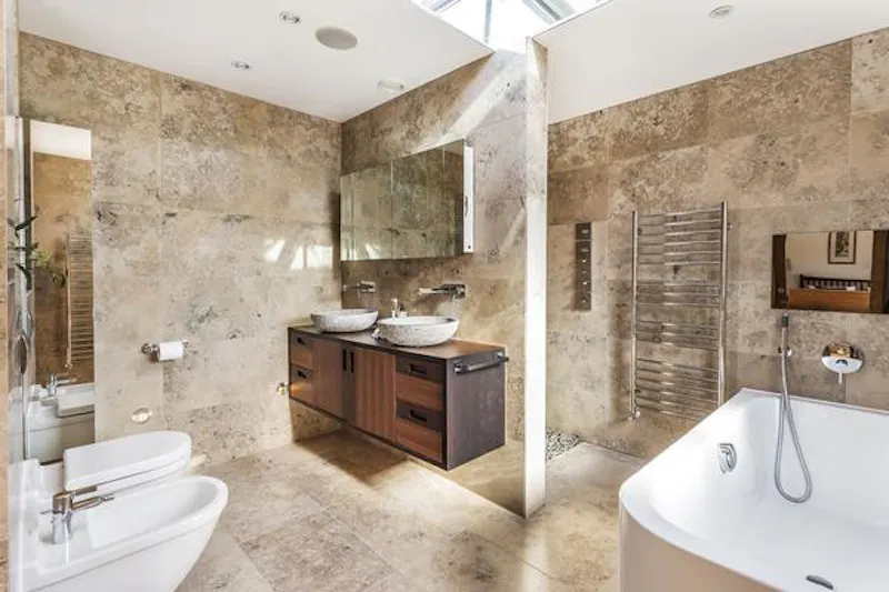 Bathroom at Woking pool house, D2316 (photo 37)