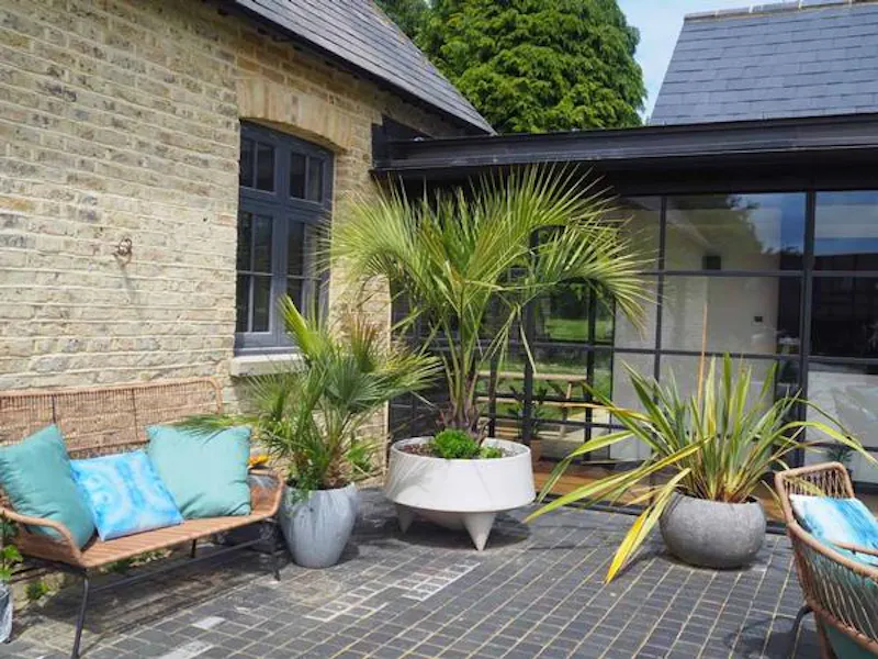 Terrace/Patio at Simple, sparse Faversham barn, C883 (photo 17)