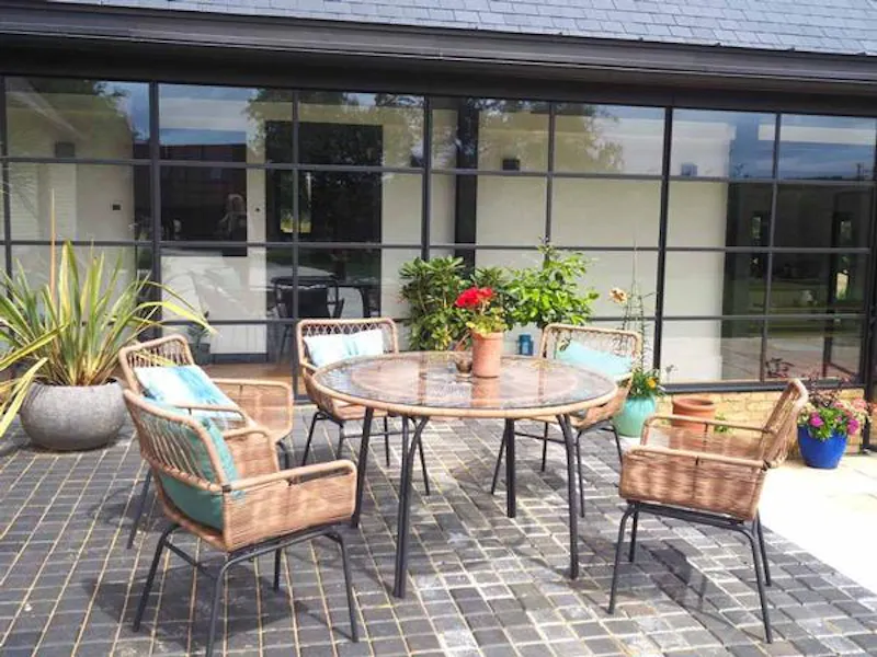 Terrace/Patio at Simple, sparse Faversham barn, C883 (photo 19)