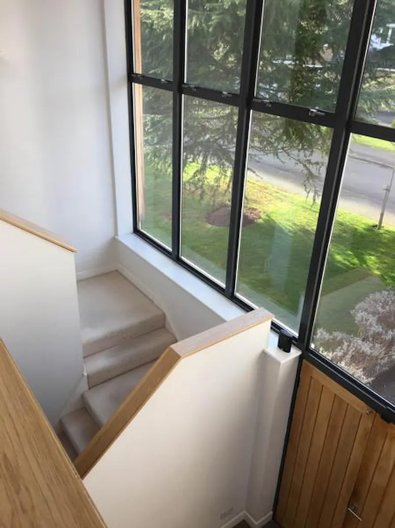 Staircase at Modern Esher pool house, K423 (photo 29)