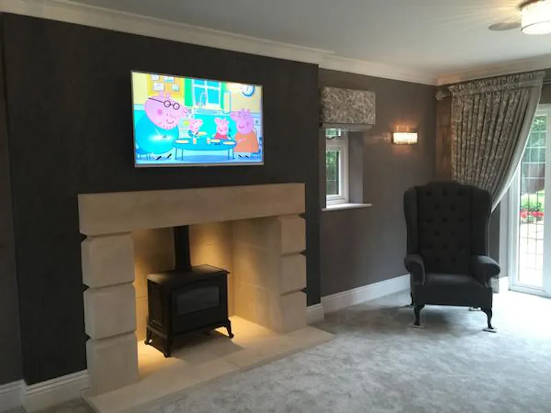 Fireplace at Walsall Modern home, D2398 (photo 17)