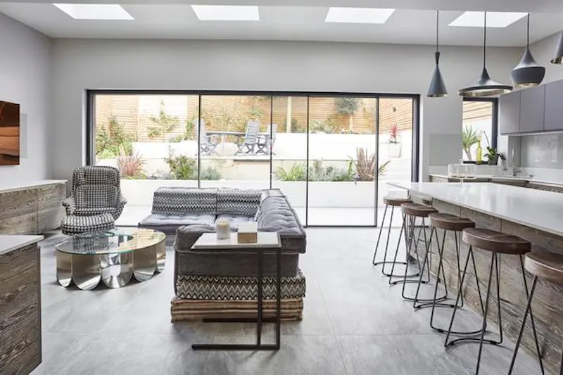 Floor - tiled at Contemporary Mill Hill house, D2357 (photo 9)