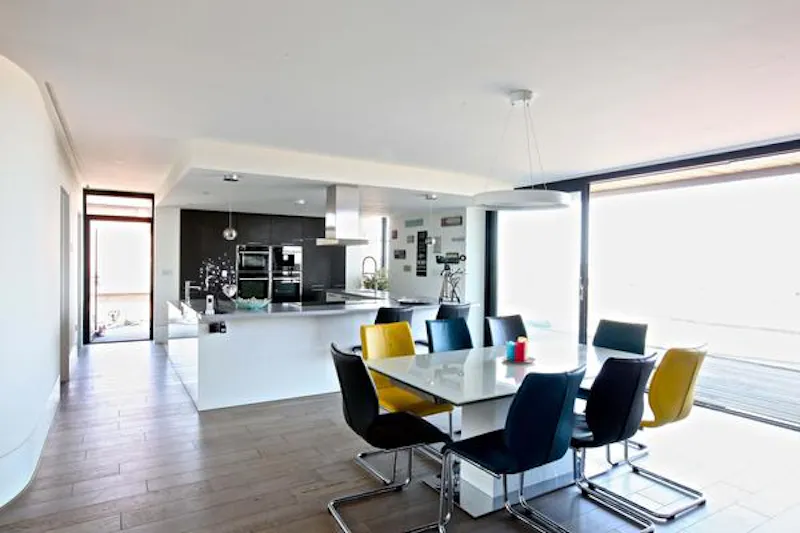 Dining room at Ultra modern Kent beach house, K439 (photo 2)
