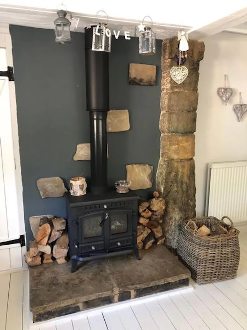 Fireplace at Quirky Leeds barn conversion, L684 (photo 12)