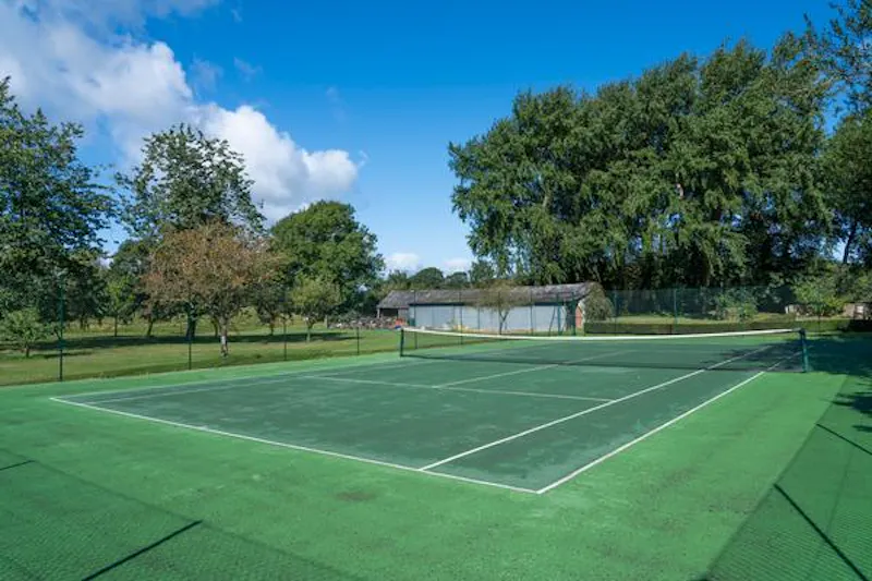 Tennis court at Swindon Queen Anne house, A1501 (photo 40)
