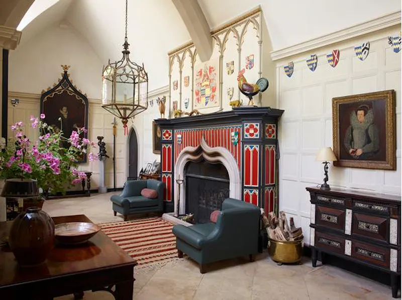 Fireplace at Henley Gothic Revival Hall, H182 (photo 3)