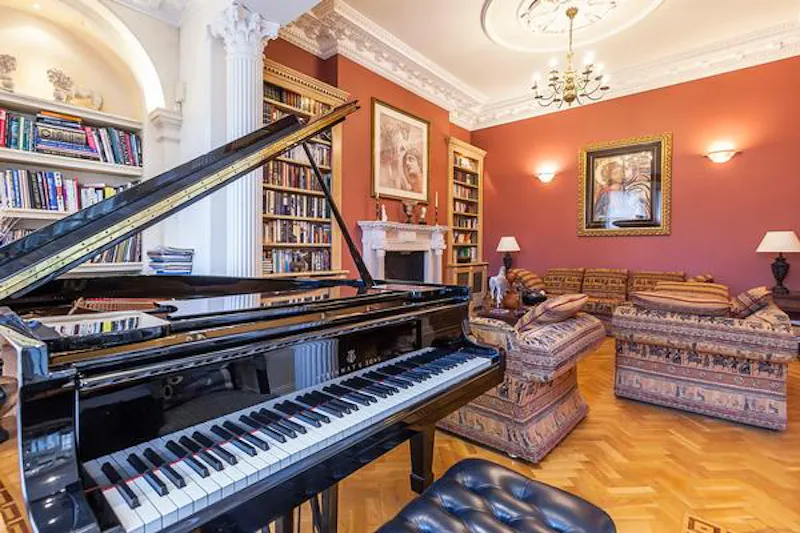 Piano at Lavish Eltham mansion, B1850 (photo 11)