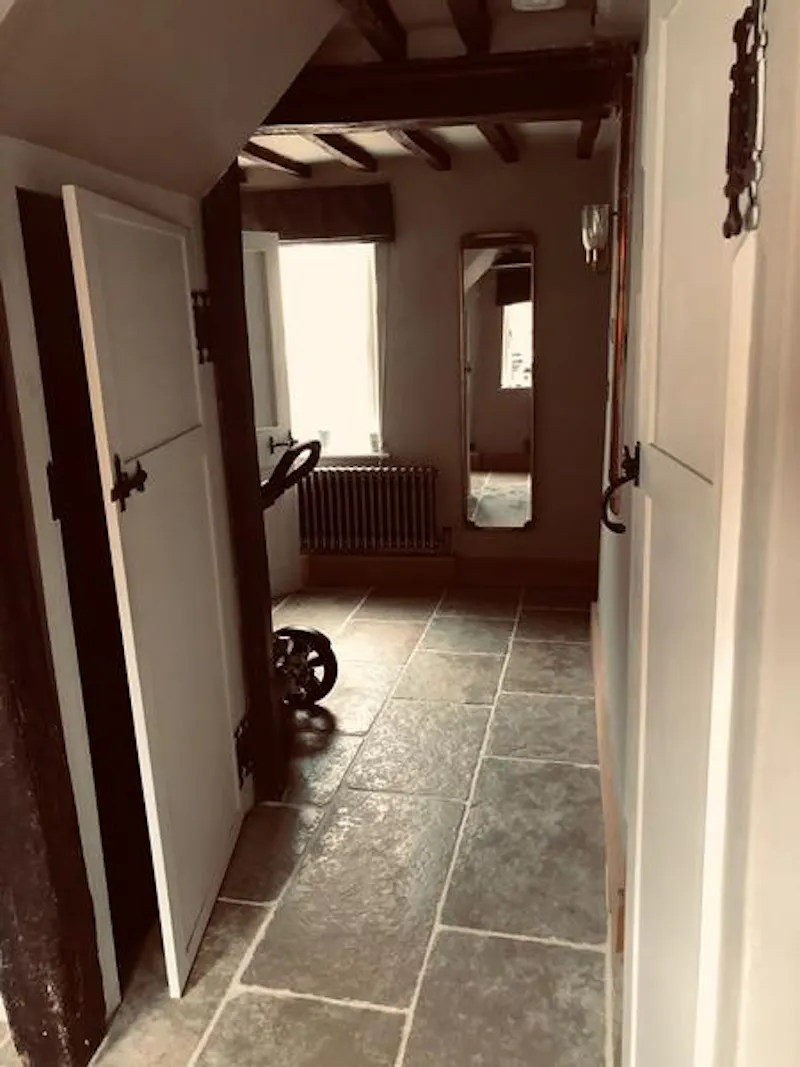 Entrance hall at Modernised Ikley Tudor village house , M323 (photo 2)