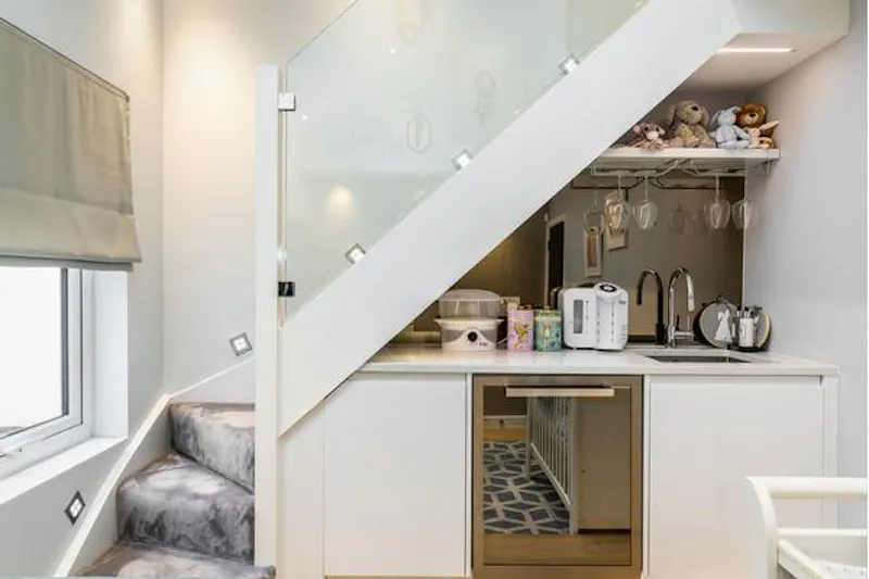 Staircase at Contemporary West Drayton home, B1858 (photo 13)