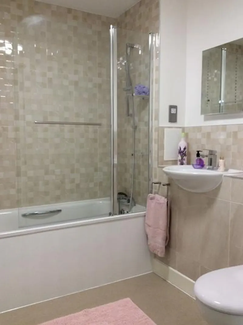 Bathroom at New build Dagenham house, D2418 (photo 16)