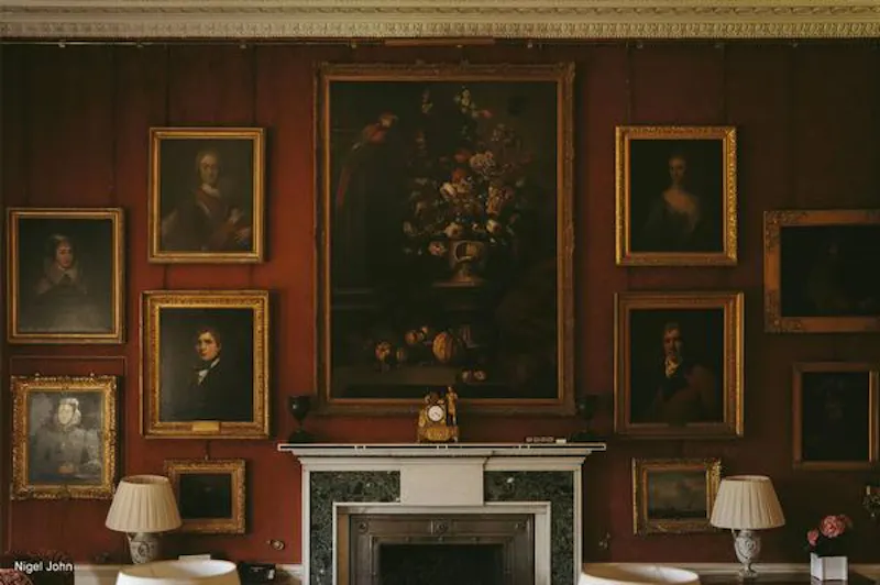 Fireplace at Ornate Scottish estate near Glasgow, G308 (photo 21)