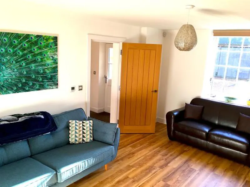 Living Room at Gamlingay contemporary barn, B1879 (photo 9)