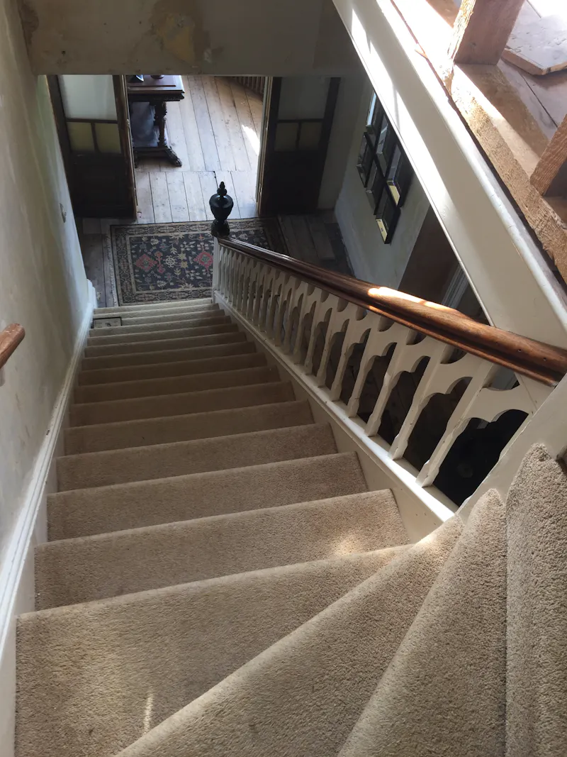 Staircase at Dilapidated Presteigne manor, M339 (photo 13)