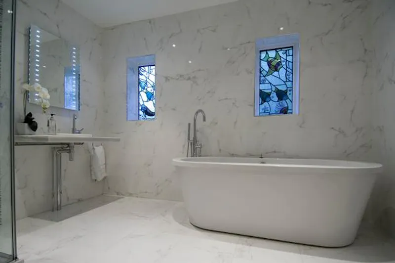 Bath - rolltop at Luxurious Langland villa, W209 (photo 20)