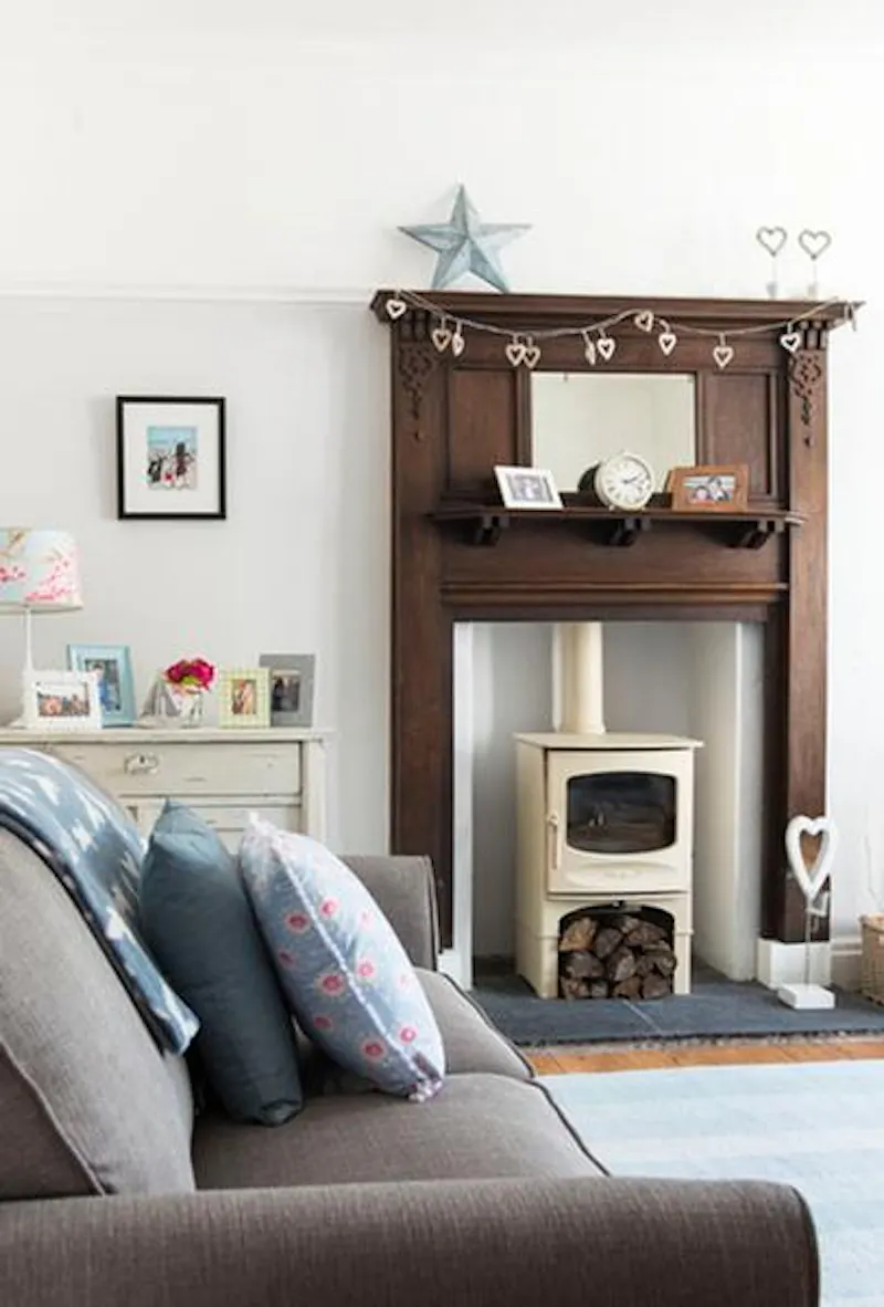 Fireplace at Pretty Langland semi, D2271 (photo 4)