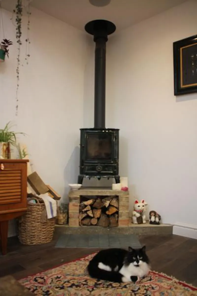 Fireplace at Milton Keynes modern bungalow, D2454 (photo 11)