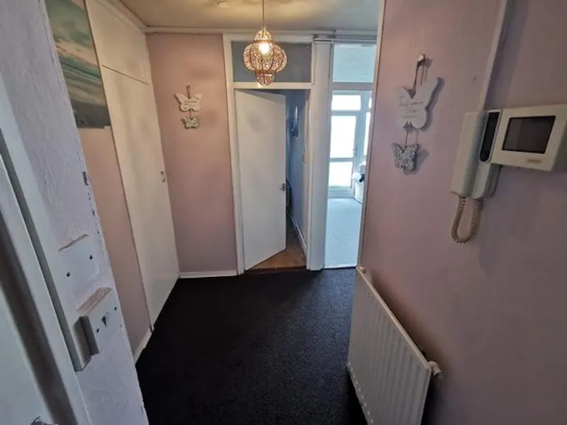 Corridor at Abbey Wood tower block flat, F1196 (photo 13)