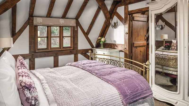 Bedroom at Riverside cottage in New Forest, M349 (photo 5)