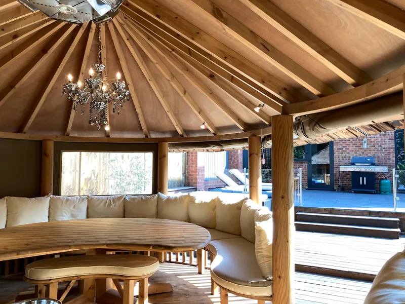 Folly / gazebo at Mock Tudor house in Chalfont , D2482 (photo 14)