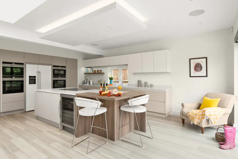 Kitchen island at Stylish new build in Warlingham, D2483 (photo 10)