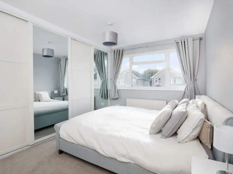 Bedroom at Neutral modern semi in Sidcup, D2536 (photo 12)