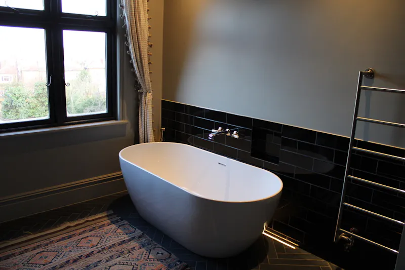 Bath - rolltop at Modern Edwardian Home, E482 (photo 18)
