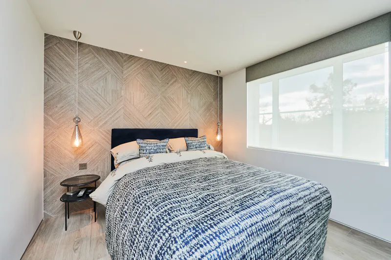 Bedroom at Modern Chiswick townhouse , D2492 (photo 21)