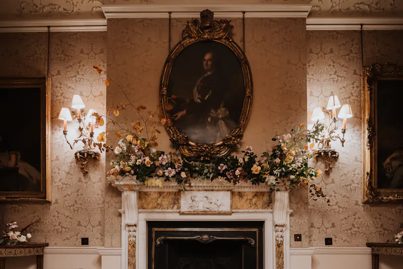 Fireplace at Historic Lymington stately, E406 (photo 9)