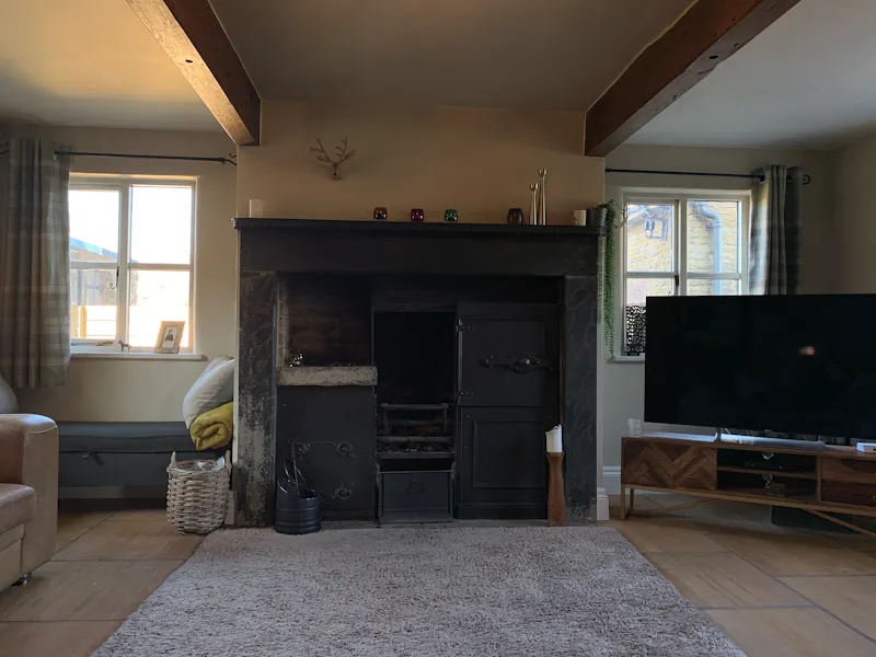 Fireplace at Modern Farmhouse Cheshire, L720 (photo 23)