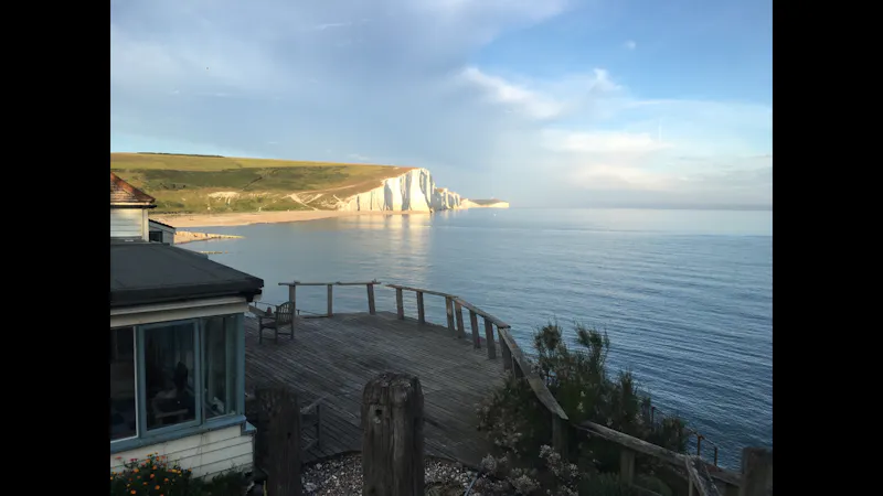 Views - sea at Clifftop cottage with beach access, C799 (photo 17)