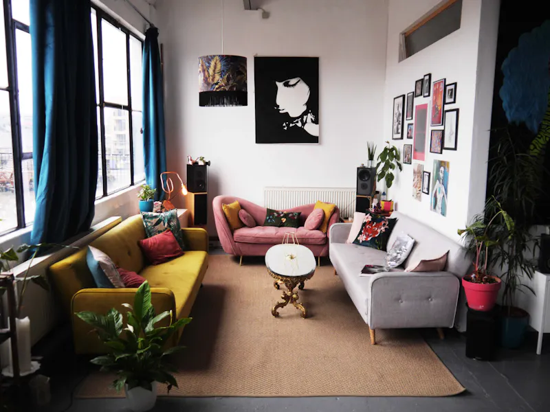 Living Room at Hackney Wick Warehouse Loft, N490 (photo 8)