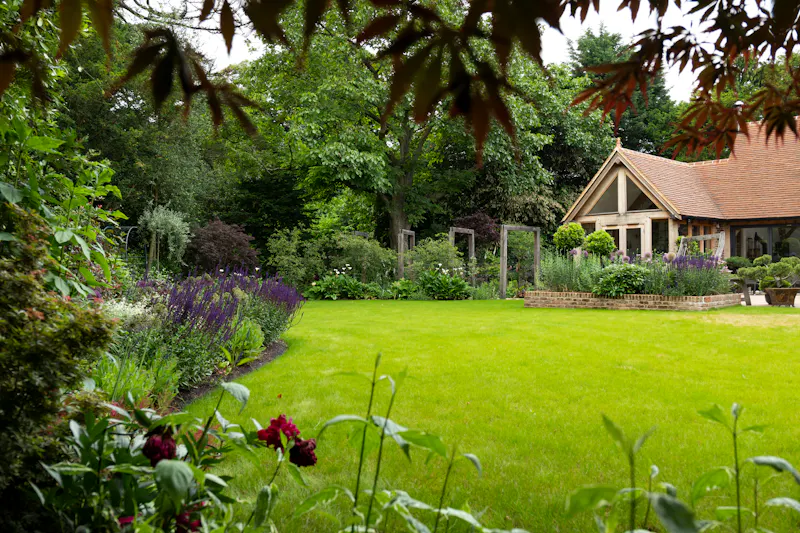 Garden at Modern Woldingham house, D2494 (photo 45)