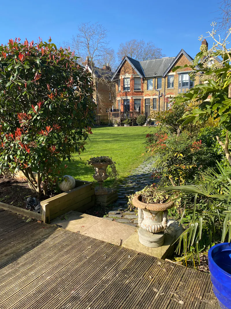 Garden at Victorian pool house Kent, B1918 (photo 86)