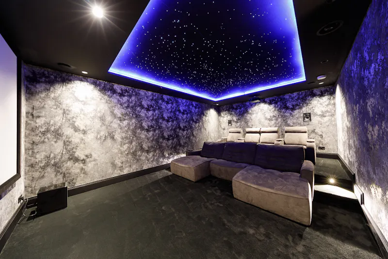Home cinema at Modern house in Stanmore, D2543 (photo 31)