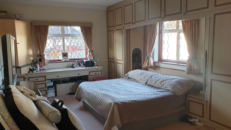Bedroom at Southall detached house, B1940 (photo 9)