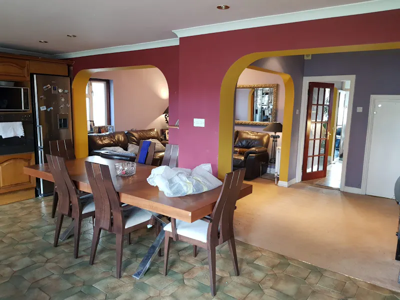 Dining room at Southall detached house, B1940 (photo 1)