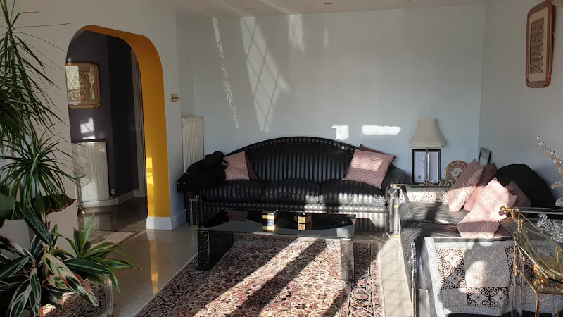 Sitting room at Southall detached house, B1940 (photo 7)