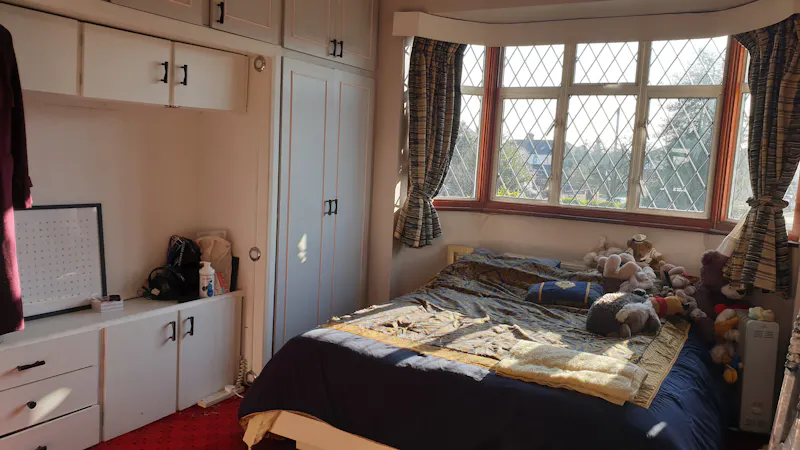 Bedroom at Southall detached house, B1940 (photo 8)