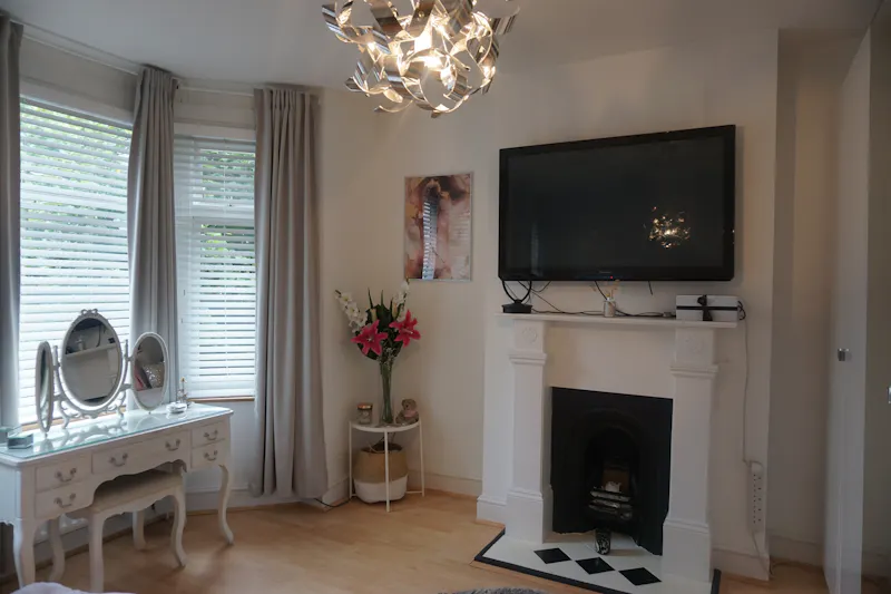 Fireplace at Plaistow Victorian terrace house, B1807 (photo 15)