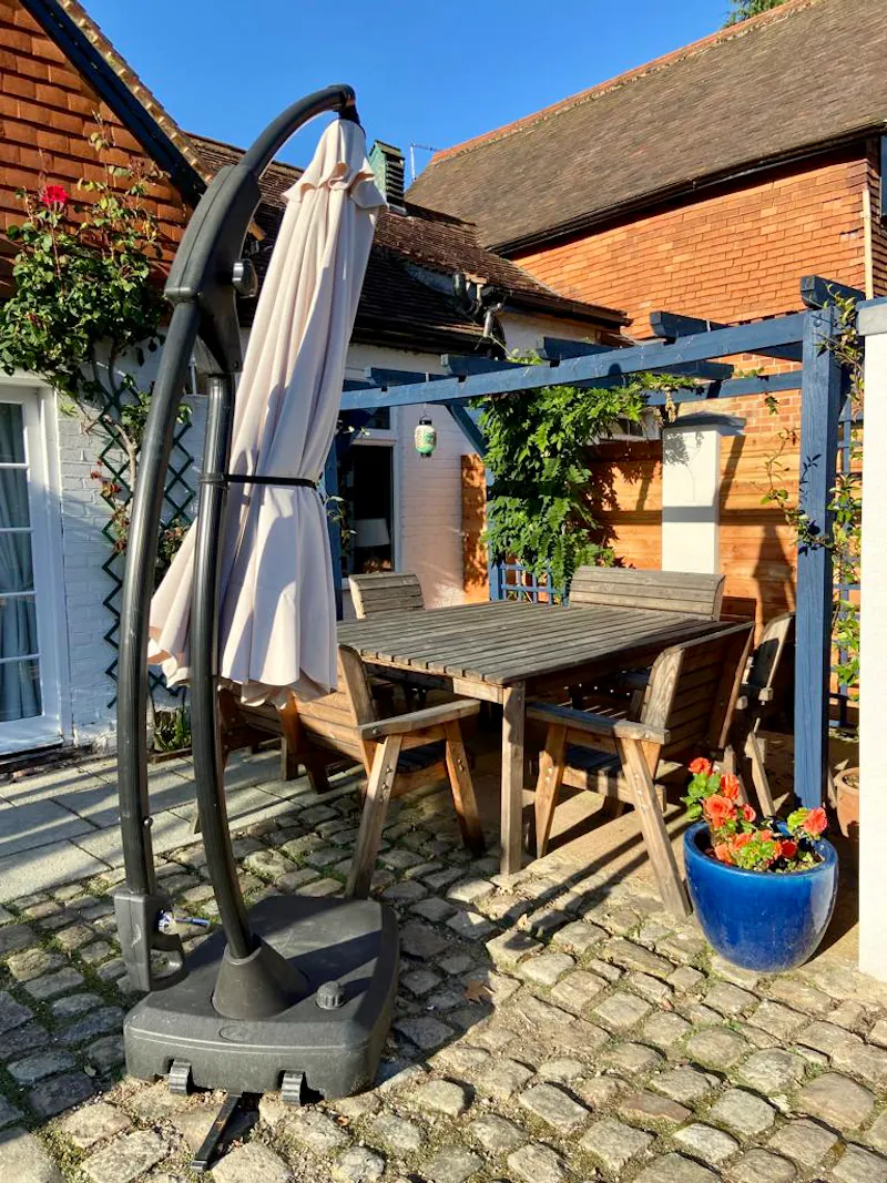 Terrace/Patio at Windlesham farm house , D2570 (photo 14)