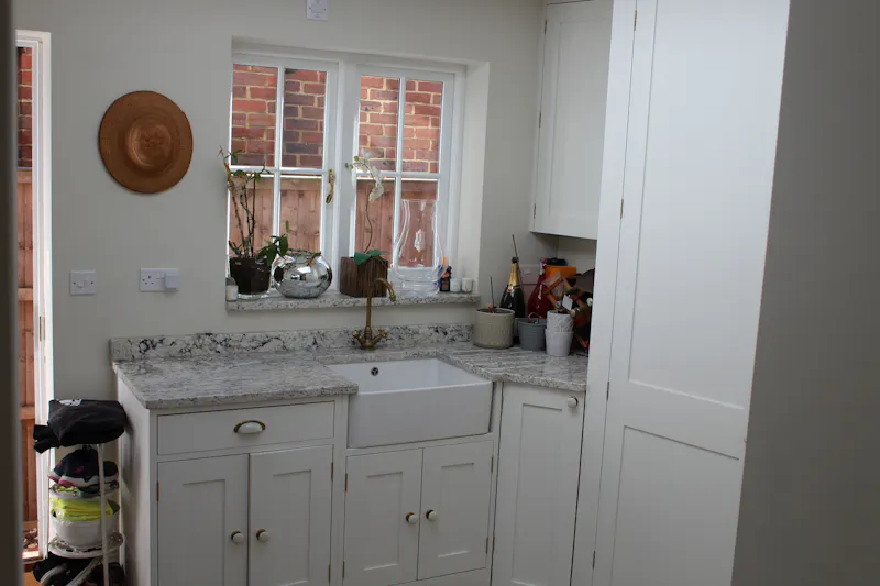 Utility room at Edwardian renovation Esher, H186 (photo 17)