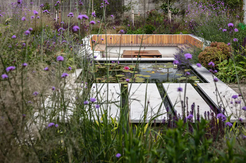 Pond at Modern Stucco Streatham Home, D2579 (photo 64)